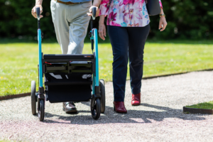 Summer activities for seniors walking outdoors in Texas